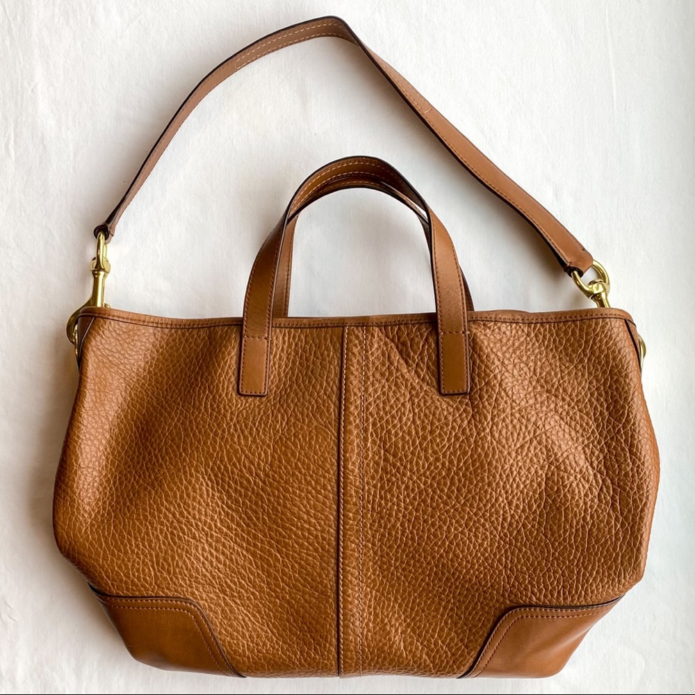 Coach Hadley Luxe Grain Leather Duffle Purse